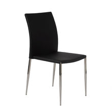 Load image into Gallery viewer, Upholstered Faux Leather Dining Side Chair (Set of 2) - Black
