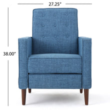 Load image into Gallery viewer, Mid-Century Modern Recliner With Button Tufted Waffle Stitch
