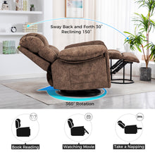Load image into Gallery viewer, Swivel And Rocking Recliner Chair With Massage And Heating

