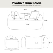 Load image into Gallery viewer, Curved 2 Person Compress Sofa With Armrests, Includes Pillows
