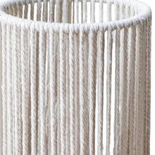 Load image into Gallery viewer, 5" Battery Operated Bedside Lamps With Rope Cylinder Shades (Set of 2) - Off White
