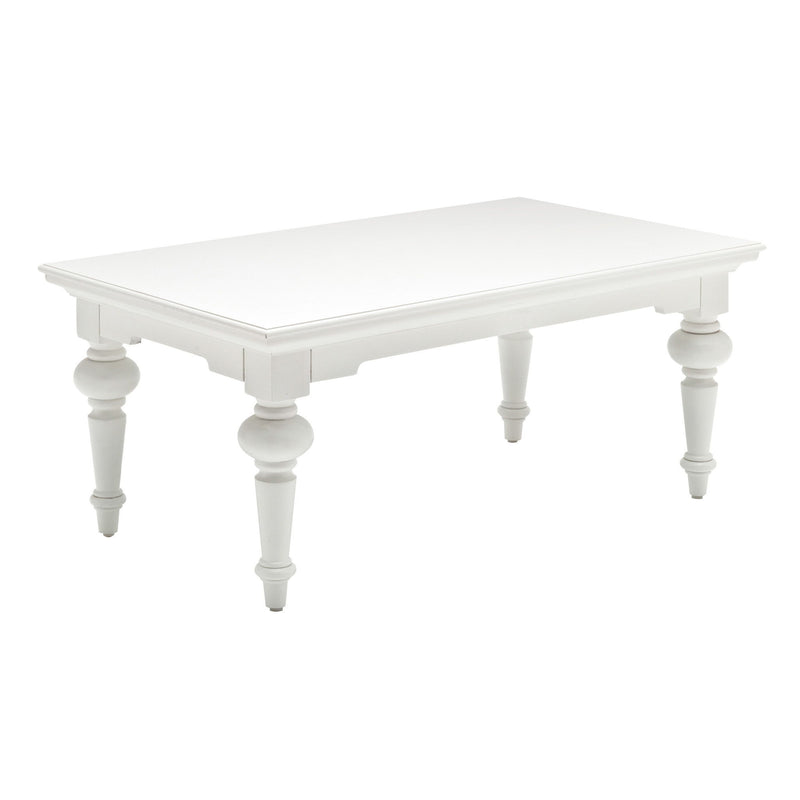 Solid Wood Coffee Table - White
