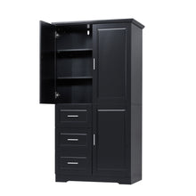Load image into Gallery viewer, Tall And Wide Storage Cabinet With Doors, 3 Drawers
