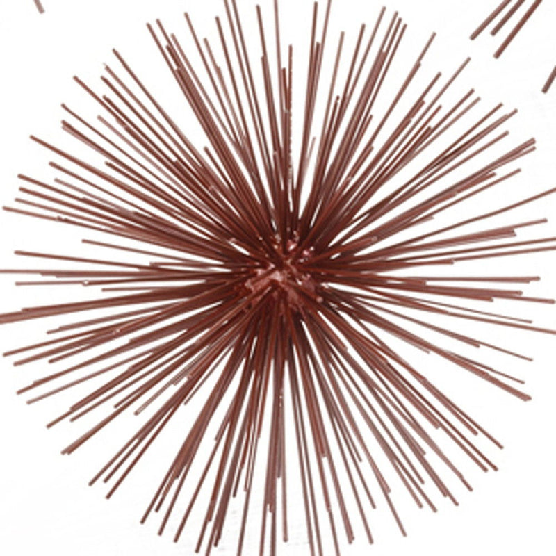 Spiked Decorative Orb Tabletop Sculpture - Red