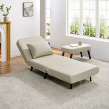 Load image into Gallery viewer, 3 In 1 Foldable Linen Chaise Lounge With Adjustable Backrest
