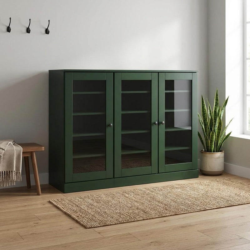 Solid Woodshoe Storage Cabinet (756024) - Green