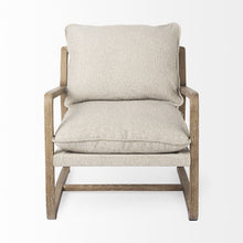 Load image into Gallery viewer, 34" Contemporary Wood Fabric Lounge Chair - Brown
