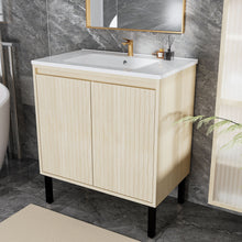 Load image into Gallery viewer, Bathroom Vanity With Ceramic Sink, Floor-Standing Design, Soft-Closing Drawers
