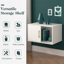 Load image into Gallery viewer, Cube Storage Organizer With Sliding Door Stackable Modular Bookshelf &amp; Storage Cabinet - White
