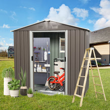 Load image into Gallery viewer, 88.98" Outdoor Metal Storage Shed With Window
