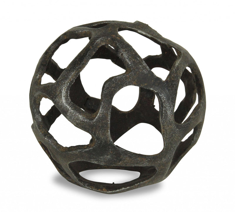 Abstract Decorative Orb - Natural / Black