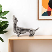 Load image into Gallery viewer, Dachshund Dog Tabletop Sculpture - Nickel
