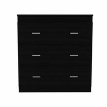 Load image into Gallery viewer, 3 Drawer Dresser Wood - Black
