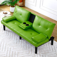 Load image into Gallery viewer, Sofa Bed With Foldable Design And Cup Holder
