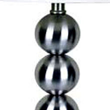 Load image into Gallery viewer, Bauble Table Lamp With White Shade - Silver
