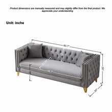 Load image into Gallery viewer, Deep Seat Sofa With Button Nailhead, Square Arm Couches
