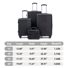 Load image into Gallery viewer, 4 Piece Luggage Set, Combination Lock

