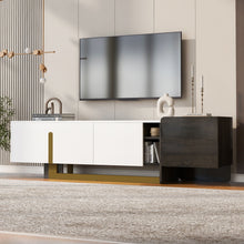 Load image into Gallery viewer, TV Stand With 1 Drawer, 2 Cabinets And Adjustable Shelves
