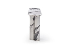 Load image into Gallery viewer, Genuine Marble And Stone Double Pedestal Console Table - White
