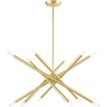 Load image into Gallery viewer, Six Light Dimmable Chandelier With Shades - Brass
