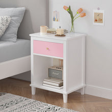 Load image into Gallery viewer, Nightstand With 1 Drawer 1 Shelf

