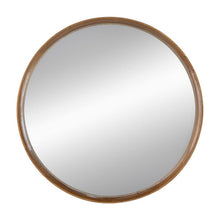 Load image into Gallery viewer, 32" Round Framed Accent Mirror - Brown
