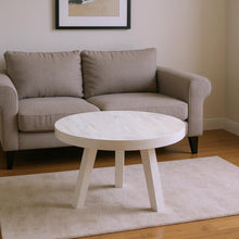 Load image into Gallery viewer, 36" Solid Wood Round Cross Legs Coffee Table - White
