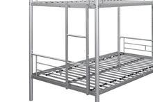 Load image into Gallery viewer, Metal Twin over Twin Bunk Bed/ Heavy-duty Sturdy Metal/ Noise Reduced Design/ Safety Guardrail/ 2 Side Ladders/ CPC Certified/ No Box Spring Needed
