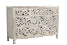 Load image into Gallery viewer, Solid Wood Seven Drawer Dresser - Beige
