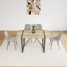 Load image into Gallery viewer, Modern Accent Dining Chairs Upholstered Seat, Metal Legs (Set of 4)
