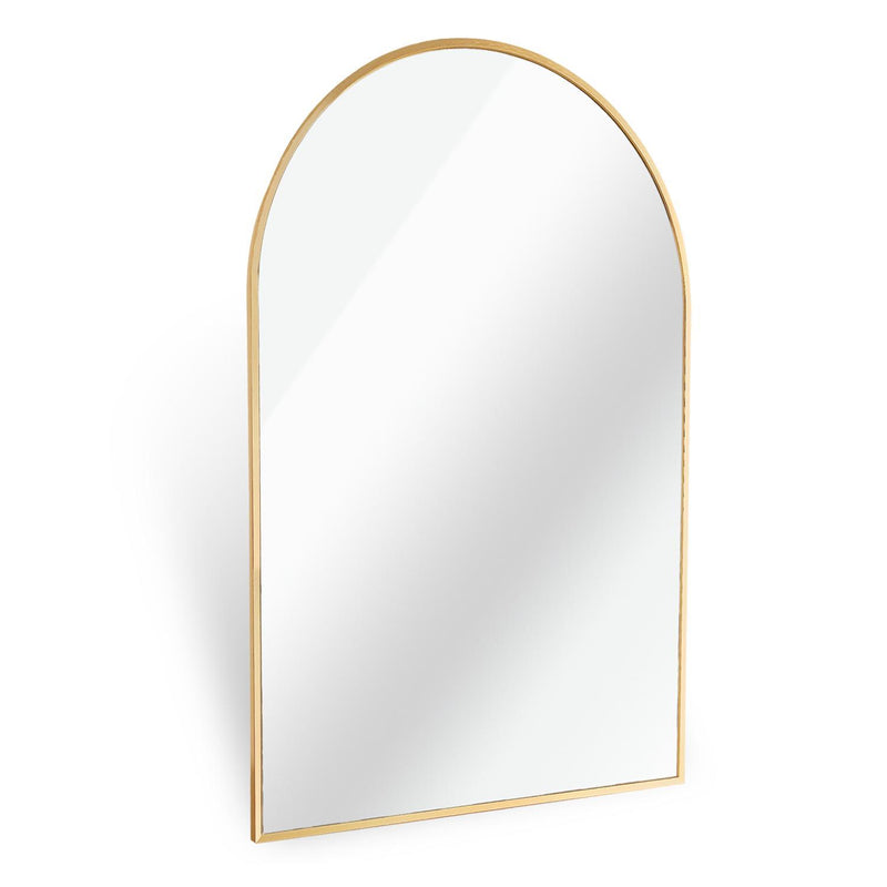 Aluminum Arch Framed Bathroom Vanity Mirror (756088) - Gold