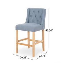Load image into Gallery viewer, Vienna - Contemporary Fabric Tufted &amp; Wingback Counter Stools (Set of 2)
