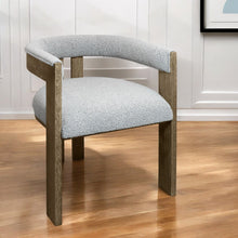 Load image into Gallery viewer, Upholstered Boucle Open Back Dining Arm Chair - Gray
