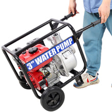 Load image into Gallery viewer, Gas Engine Powered Water Pump 3" Inlet &amp; Outlet 7Hp 212Cc Epa Certified With Wheels And Handle - Black / Red
