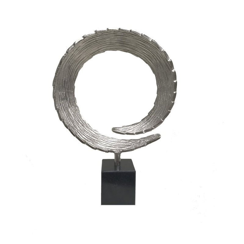 Marble Tabletop Sculpture (354695) - Black / Silver