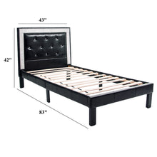 Load image into Gallery viewer, Glamours Style Bed With Diamond Tufted Padded Headboard

