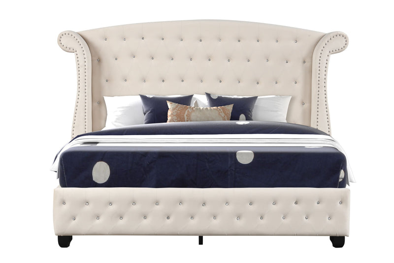 Sophia - Crystal Tufted Upholstered Bed