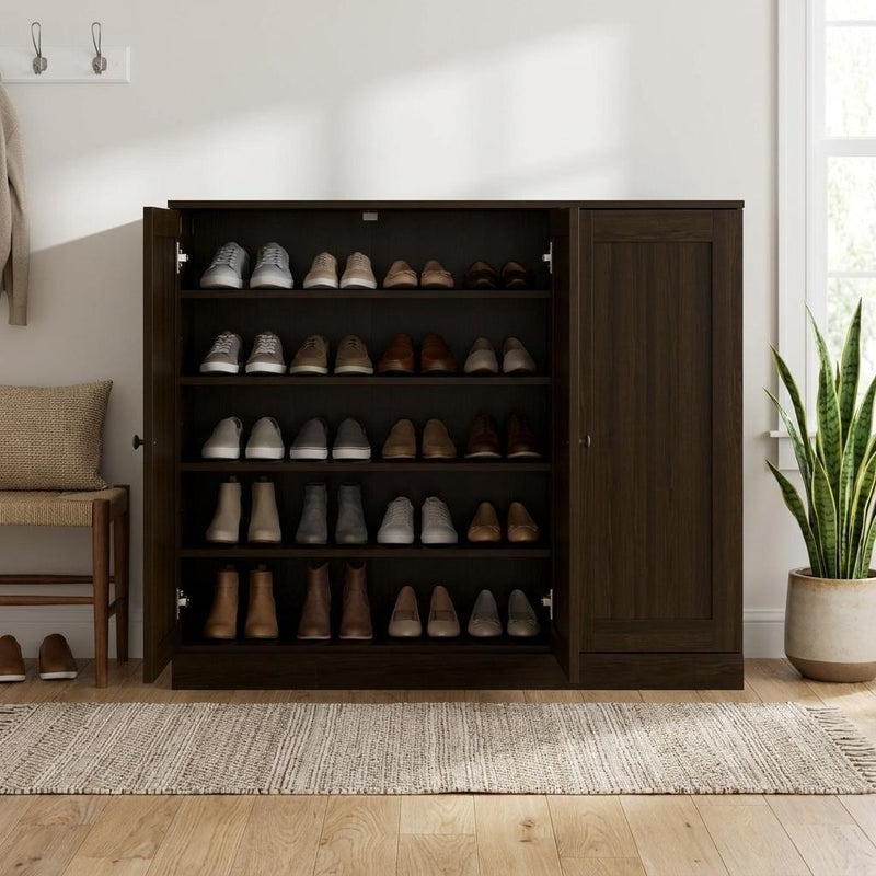 Solid Woodshoe Storage Cabinet (755988) - Espresso