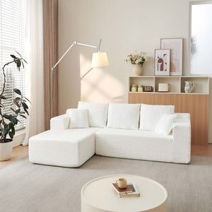 Modular Cloud Sectional Couch With L Shape Chaise, Deep Seat