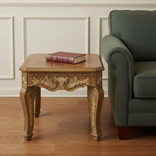 Load image into Gallery viewer, Golden Wood Square End Table - Gold / Brown
