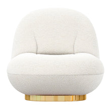 Load image into Gallery viewer, Boucle Accent Chair - White And Gold
