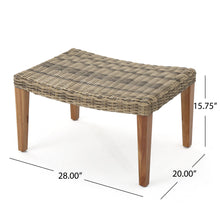 Load image into Gallery viewer, Outdoor Rattan Wicker Ottomans - Gray
