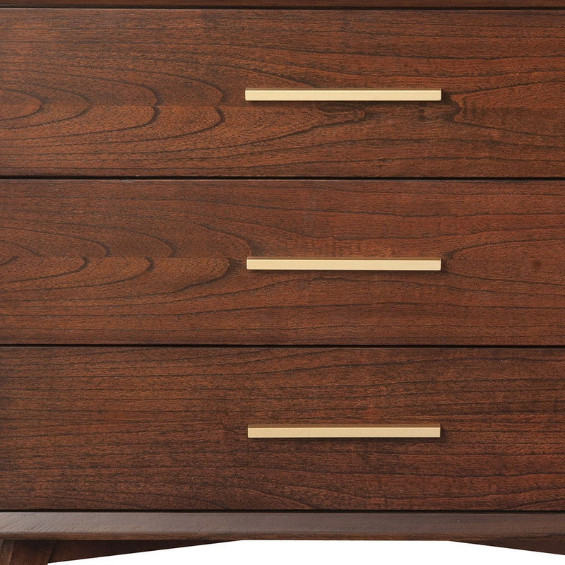 36" Solid Wood Three Drawer Dresser - Brown