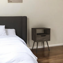 Load image into Gallery viewer, Modern Bedroom Nightstand - Dark Walnut
