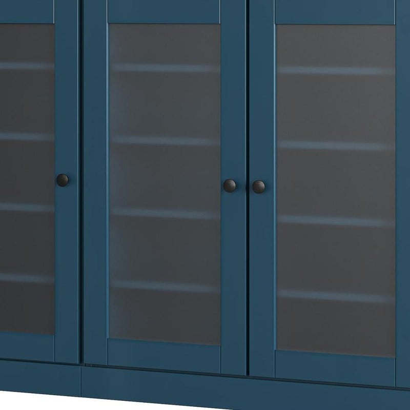 Solid Woodshoe Storage Cabinet (756035) - Teal Blue
