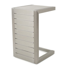 Load image into Gallery viewer, Aluminum Outdoor C - Shaped Side Table For Patio
