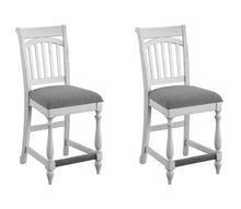 Load image into Gallery viewer, Slat Back Barstools (Set of 2) - Gray
