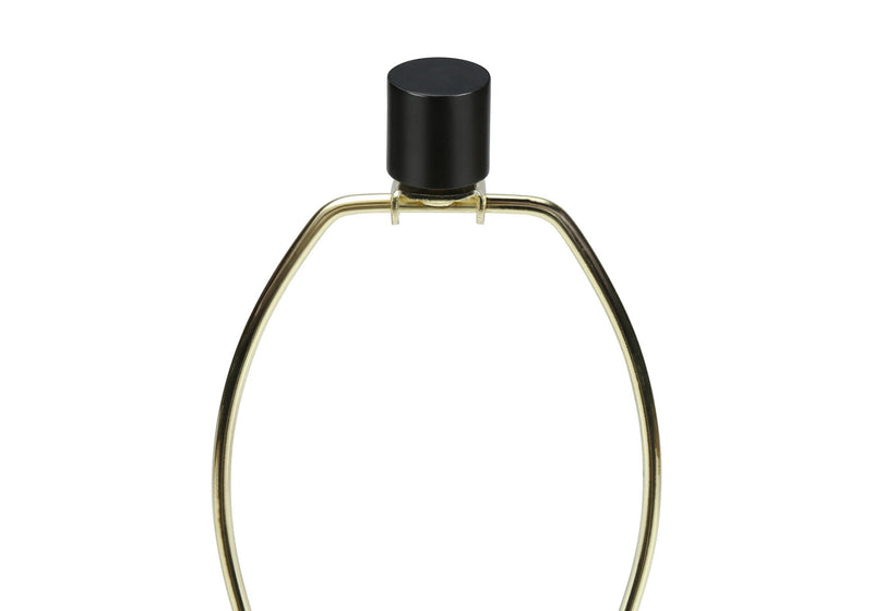 Geometric Table Lamp With Beige Empire Shade - Cream