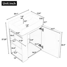 Load image into Gallery viewer, Modern Bathroom Vanity With Sink, Diamond Pattern Doors
