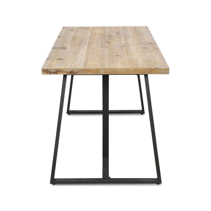Frame Base Dining Table - Brown / Black